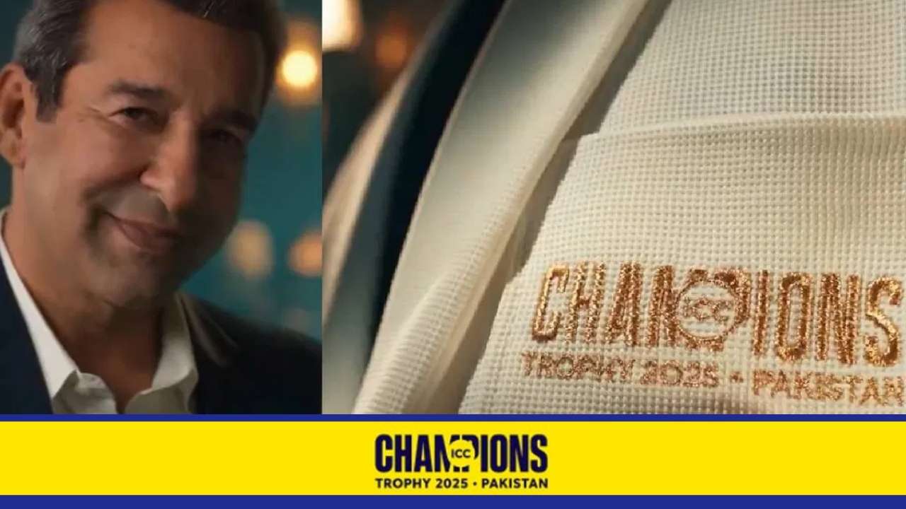 The Journey of Champions Wasim Akram Unveils the White Jacket for ICC Men’s Champions Trophy 2025