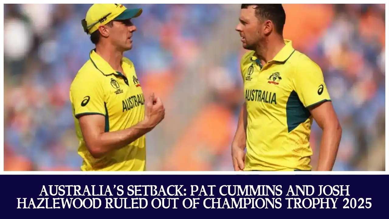 Australia’s Setback Pat Cummins and Josh Hazlewood Ruled Out of Champions Trophy 2025